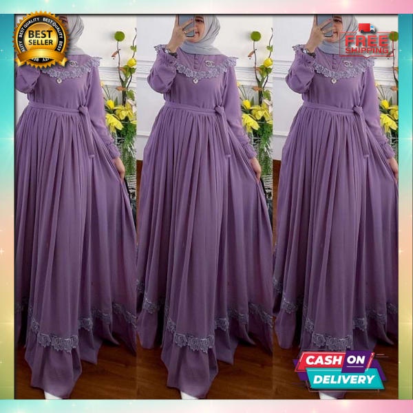 Gmes Dewasa Kekinian Bsju Muslim Kondangan Baju Muslimah Ghamis Gamis Cewek Murah Dress Fashion Wani
