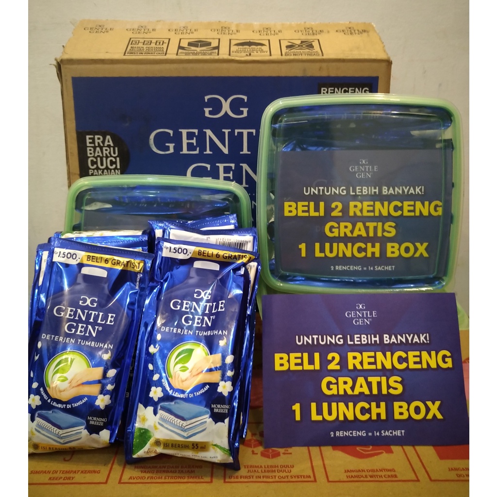 Gentle Gen Deterjen Tumbuhan free Lunch Box / Gentle Gen kemasan Sachet
