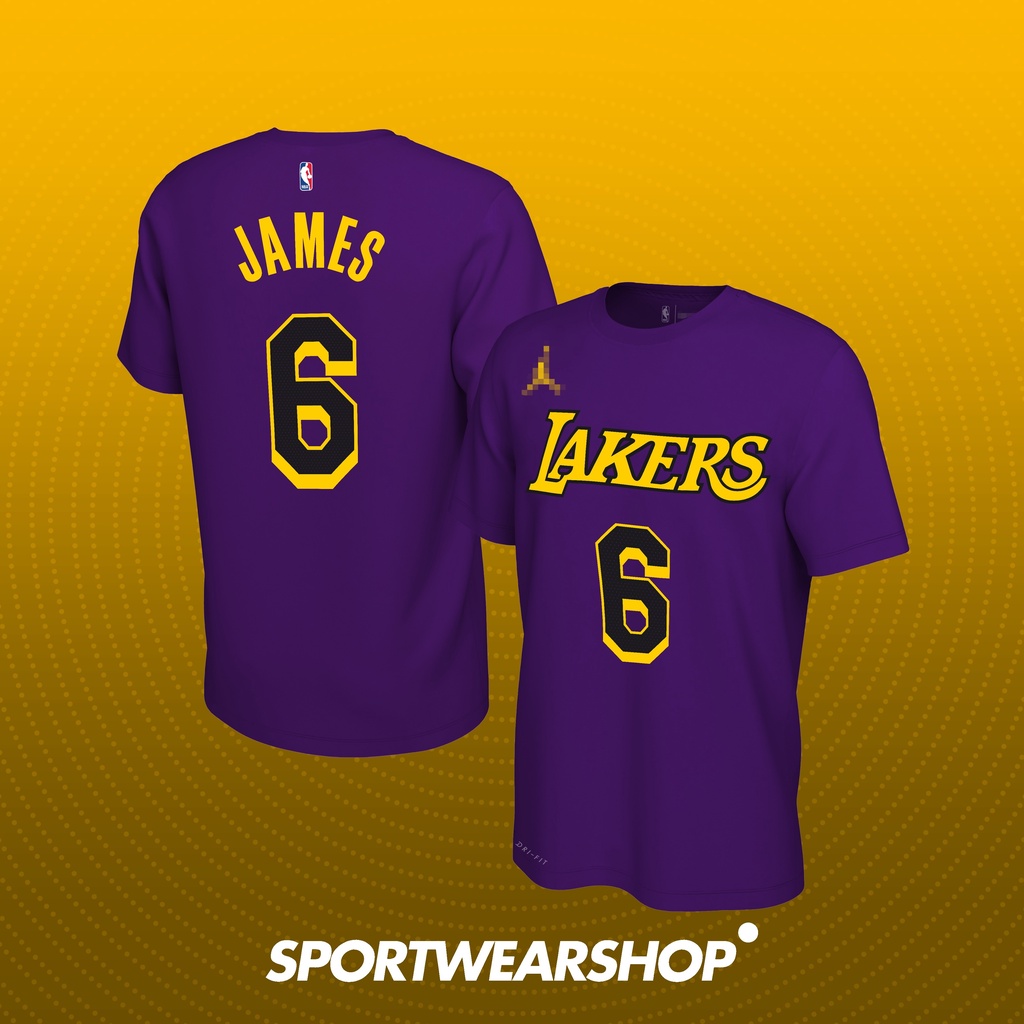 Tshirt Baju Kaos Basket Premium LA LAKERS STATEMENT 2023 Ungu - lebron james - davis - westbrook
