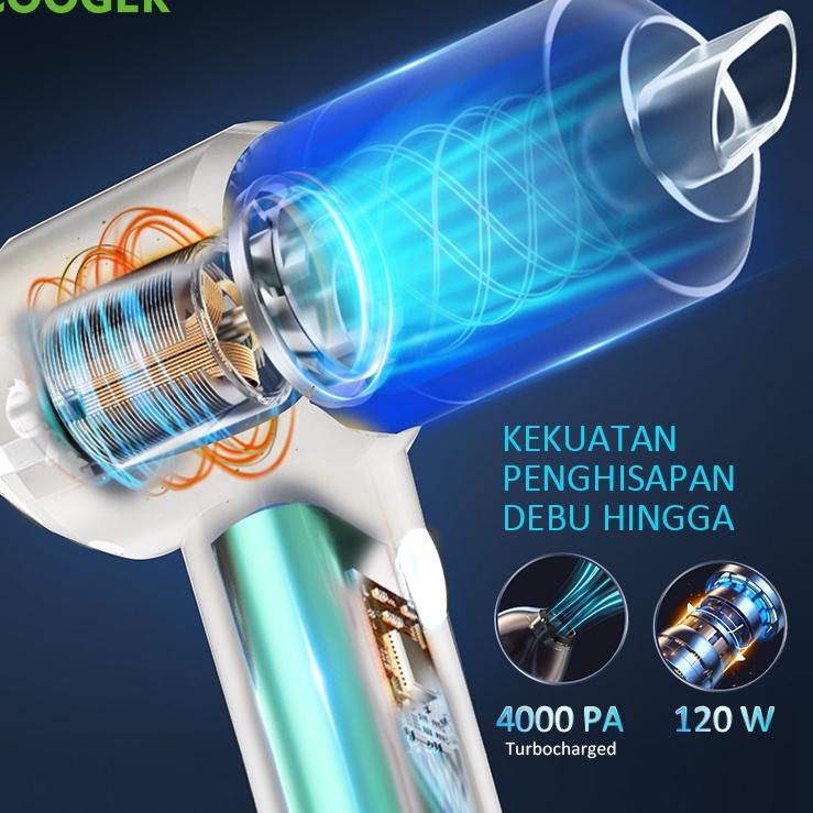 New Mart--【Exclusive Deal】 COOGER Mini Vacuum Handheld 2in1 Multifunction Power Ringan 0.3 Kg dan Pe