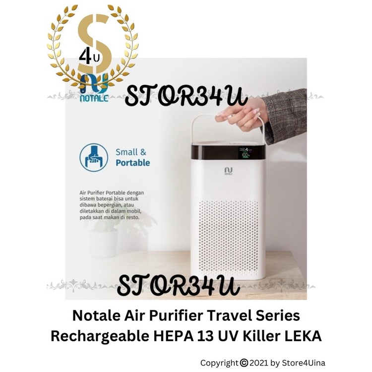 Jual Notale Air Purifier Travel Series Rechargeable HEPA 13 UV Killer