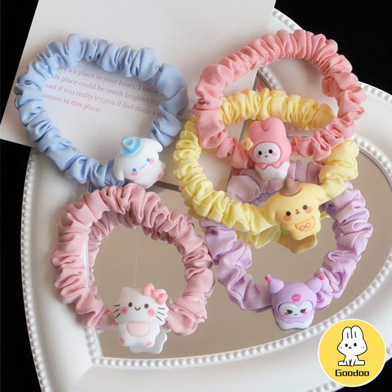 Cincin Usus Kecil Kartun Anjing Cinnamoroll  Cincin Rambut  Gaya Manis Manis Lucu Tali Rambut -Doo