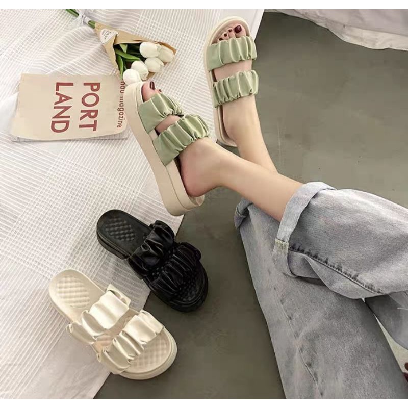 Sandal Fashion Wanita Import Terbaru Premium Quality 2029 Sendal Remaja Cewek Anya Kekinian PC 554 Bisa Cod