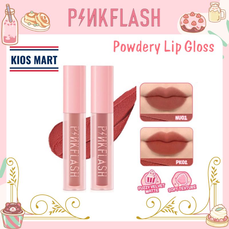 Pinkflash Powdery Lip Gloss | Lipstick | Lip Matte | Lip Velvet