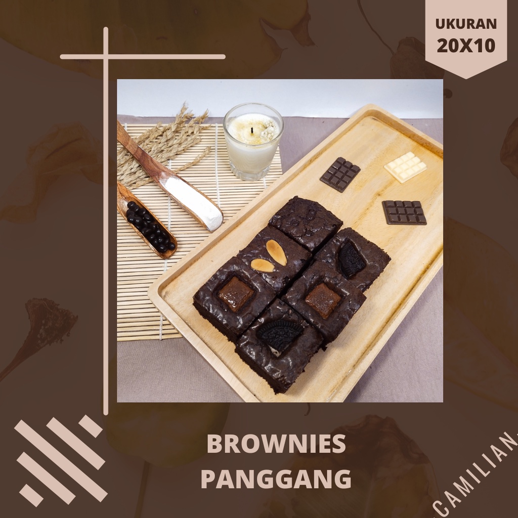 

[Ukuran 22x22cm] Brownies Panggang/ Fudgy Brownies / Brownies
