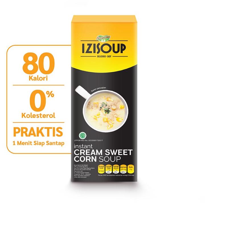 

GRATIS ONGKIR✅IZISOUP Instant Cream Sweet Corn Soup Box (Isi 5)|RA4