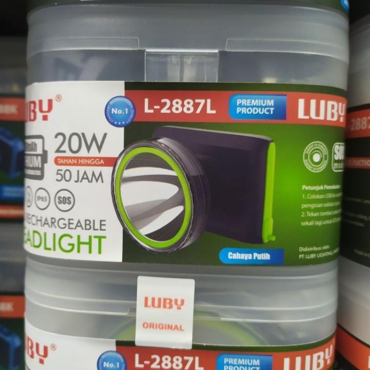 M7A0 Senter Kepala Luby L2887L / L 2887L Cahaya Putih 2887L 2887 L