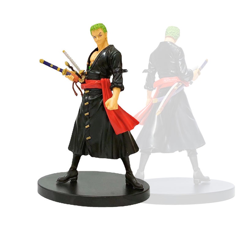 Mainan Action Figure Model Anime One Piece Roronoa Zoro Bahan PVC Ukuran 19CM Untuk Anak / Dewasa