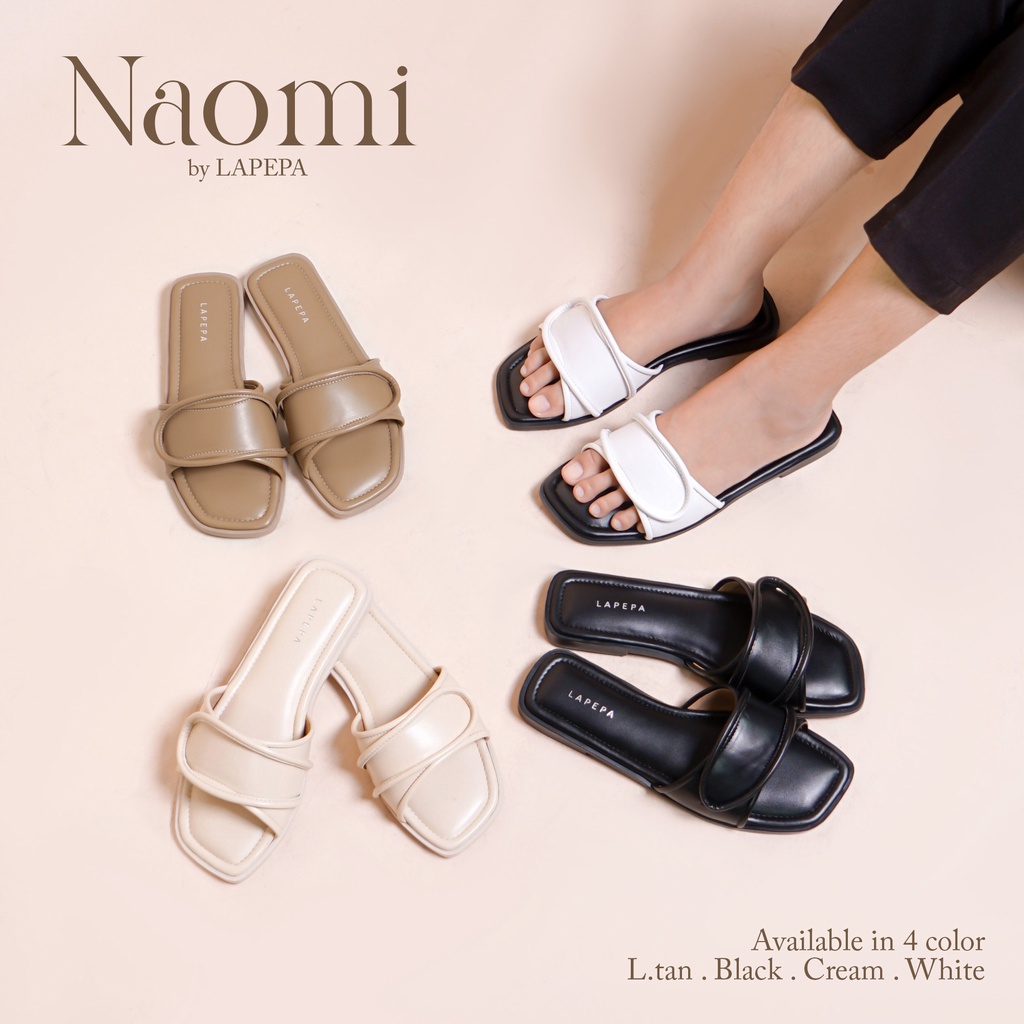 AVLINSTORE - tipe NAOMI Sandal Wanita Teplek Empuk Casual Sendal Slop Rumah Flat Cewek Kasual Kekinian