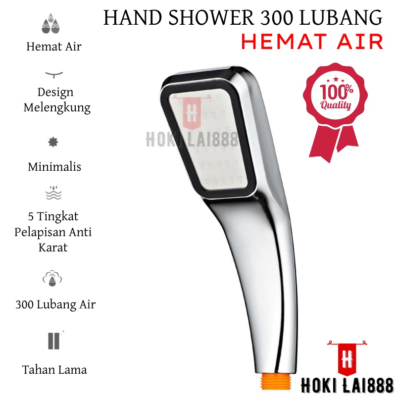 [HKL] HAND SHOWER 300 LUBANG SOFT PANCURAN AIR / HAND SHOWER HEMAT AIR 300 LUBANG TEKANAN KENCANG SHOWER AERATOR