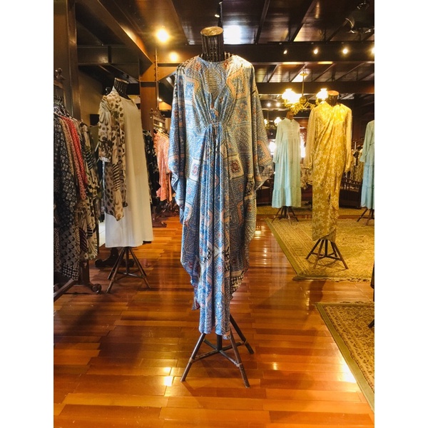 Pelangi Asmara Maxi Gamis Laftan  Dress Batik Abstrak By Dian Pelangi ( ORIGINAL ) Limites Edition 