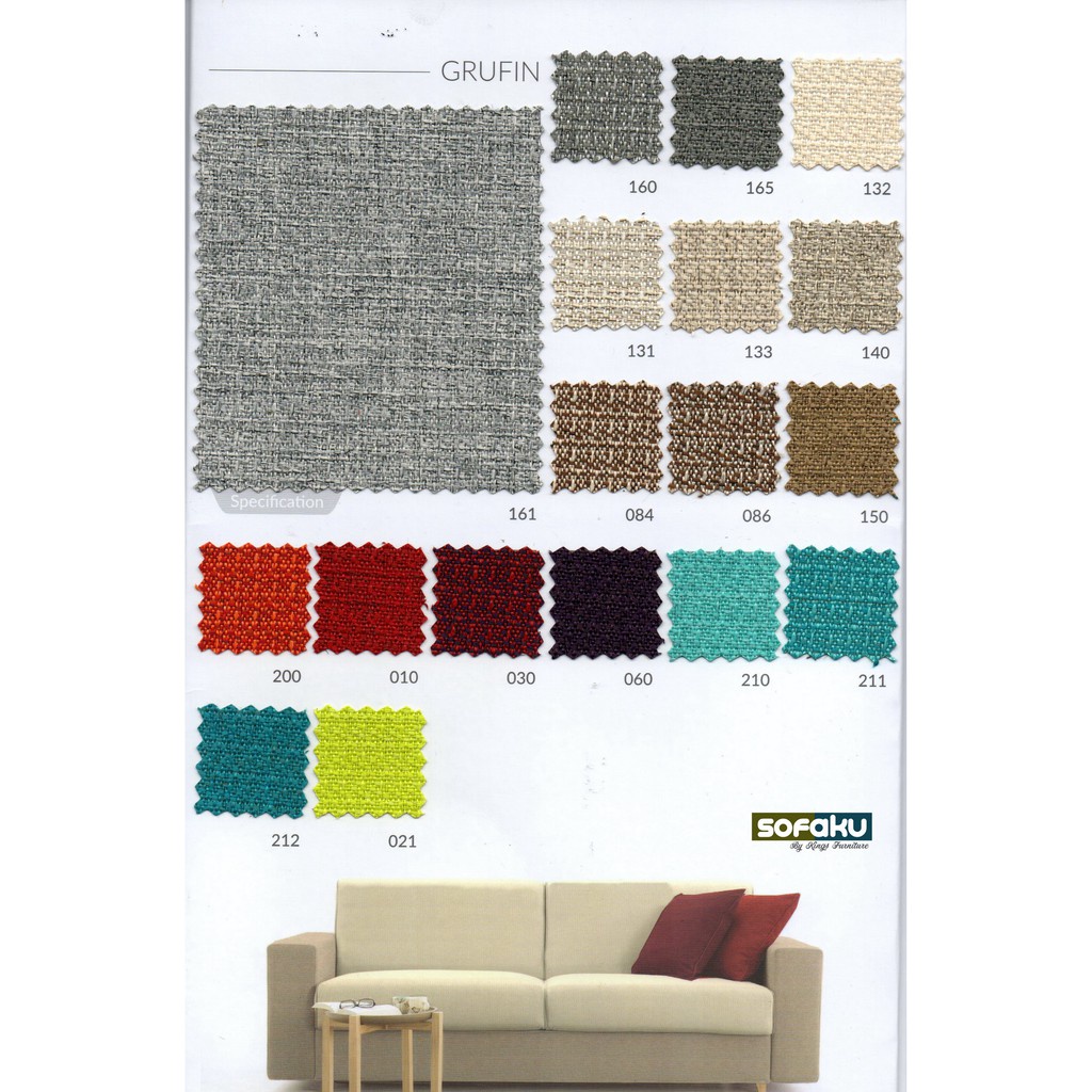SOFAKU : GRUFIN Ateja Body & Soul 1st Collection Bahan Kain Sofa Tebal Premium Fabric Mebel Jok Baha