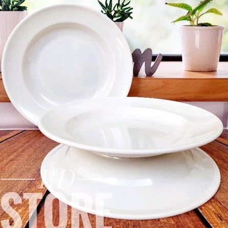 PROMO 3.PIRING MAKAN POLOS BAHAN MELAMINE WARE TEBAL DAN ANTI PANAS