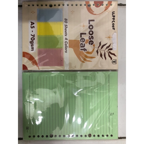 

refill binder loose leaf bergaris warna a5 isi 80