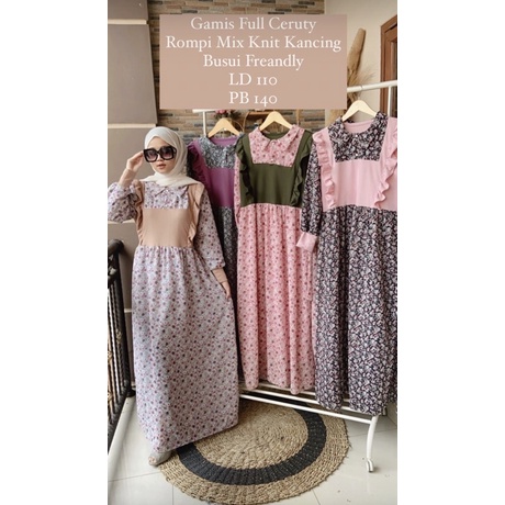 gamis ceruty korea - dress pesta ceruty korea