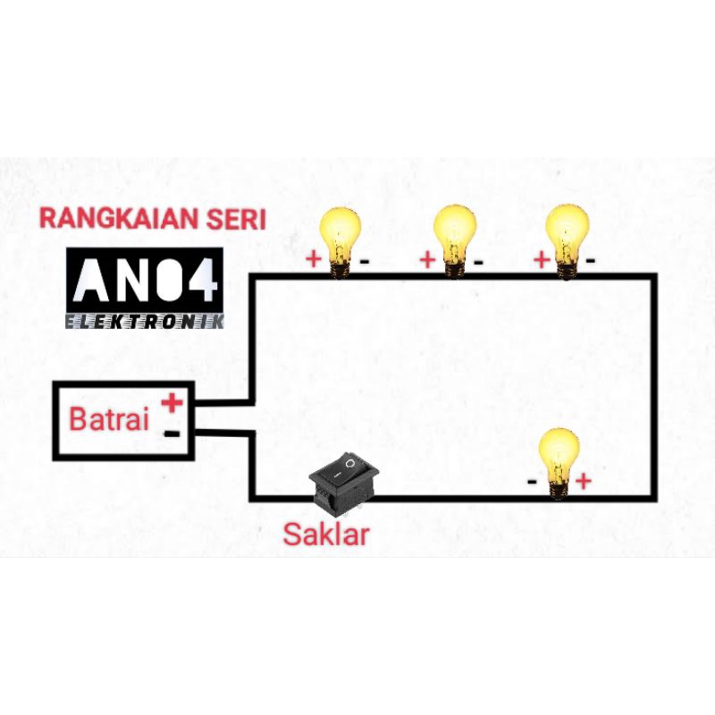 PAKET RANGKAIAN LISTRIK LAMPU SERI PARALEL CAMPURAN PRAKTEK ANAK SD SMP