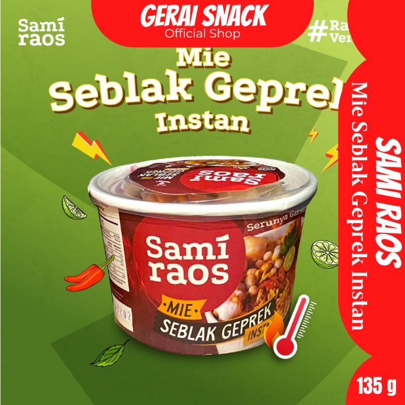 Mie Seblak Geprek Sami Raos Khas Garut Seblak Instant Kekinian 135 g