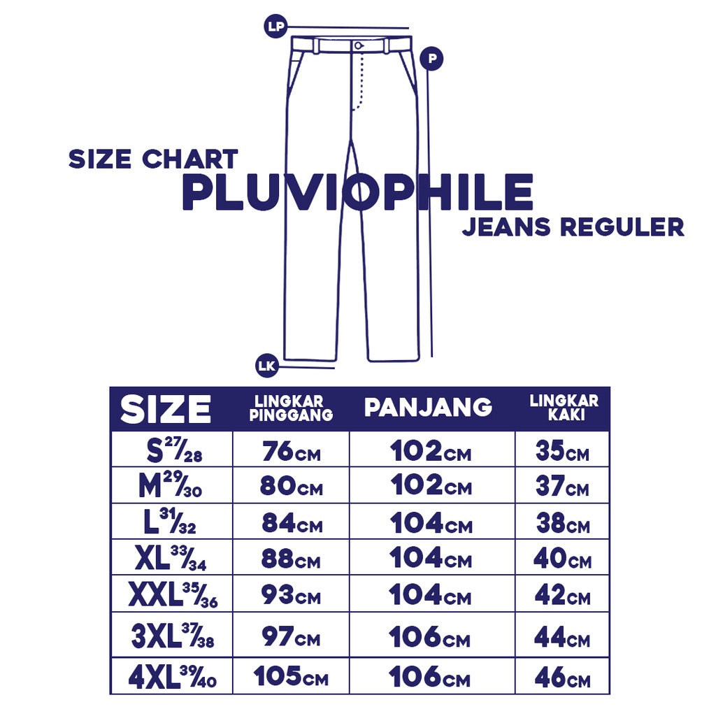 Pluviophile - Jeans Denim Basic reguler - Biowash