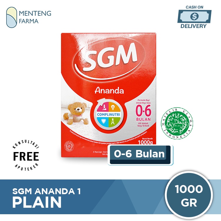 SGM Ananda 1 (0 - 6 Bulan) Formula Bayi Bubuk 1000 Gram