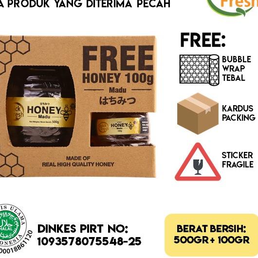 

✨ [PAKET BUNDLING] Quick Fresh Honey / Madu Asli 500GR + 100GR Jar 