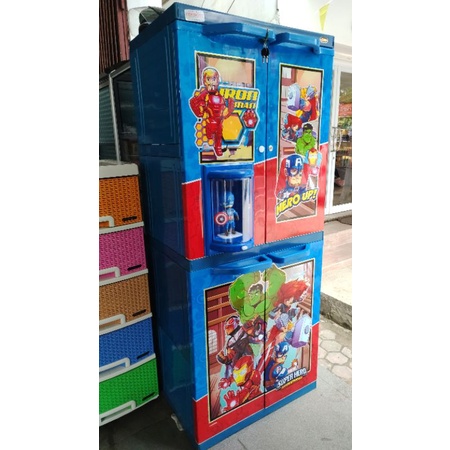 lemari pakaian plastik naiba 4pintu