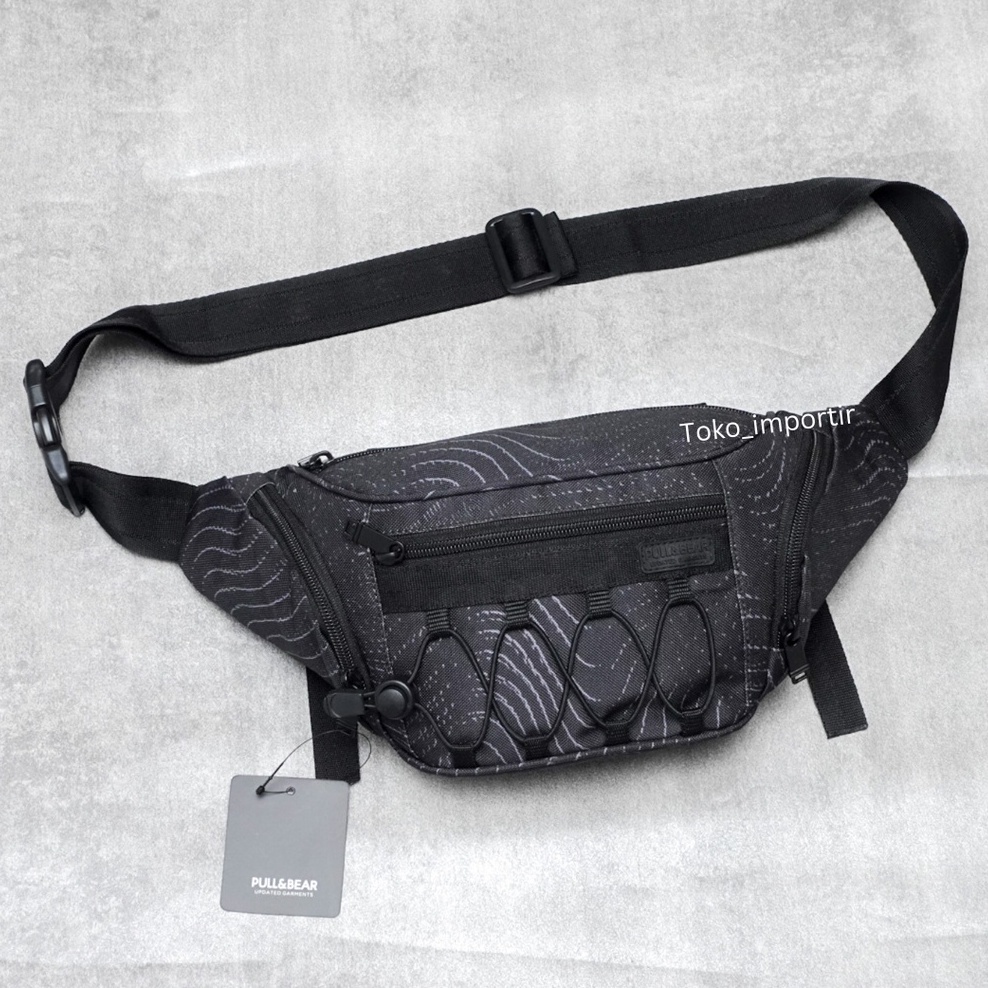 Tas Pull&amp;Bear Waistbag Pria Import Mirror Original / Tas Pinggang Pria Swap Out