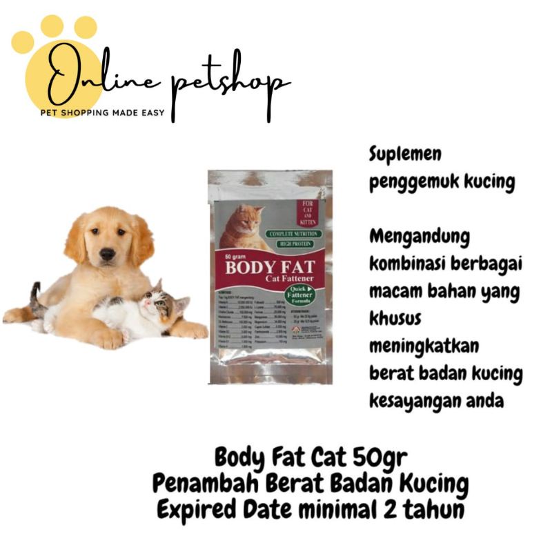 BODY FAT PENGGEMUK BADAN KUCING 50gr