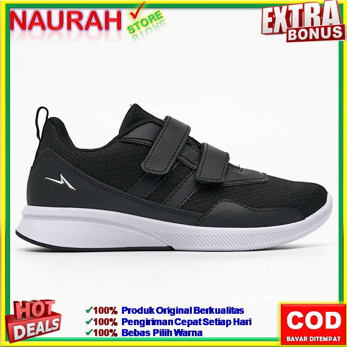 SEPATU HITAM ANDO ANGIE ORIGINAL SNEAKERS UNISEX PRIA WANITA REMAJA JUNIOR DEWASA SPORTY CASUAL TRENDY SEPATU SEKOLAH KULIAH KERJA JOGGING