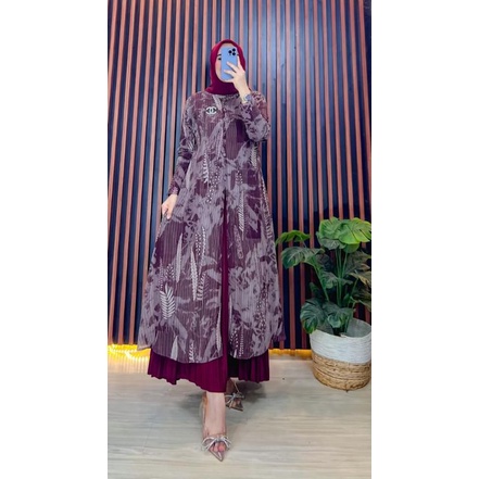 LONG TUNIK ALONA VOL 2**SET ROK PLISKET