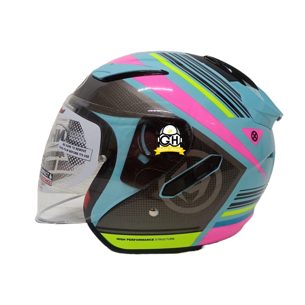 HELM NHK R1 ECTO NHK R-1 LIGHT TOSCA PINK DOUBLE VISOR ORIGINAL NHK