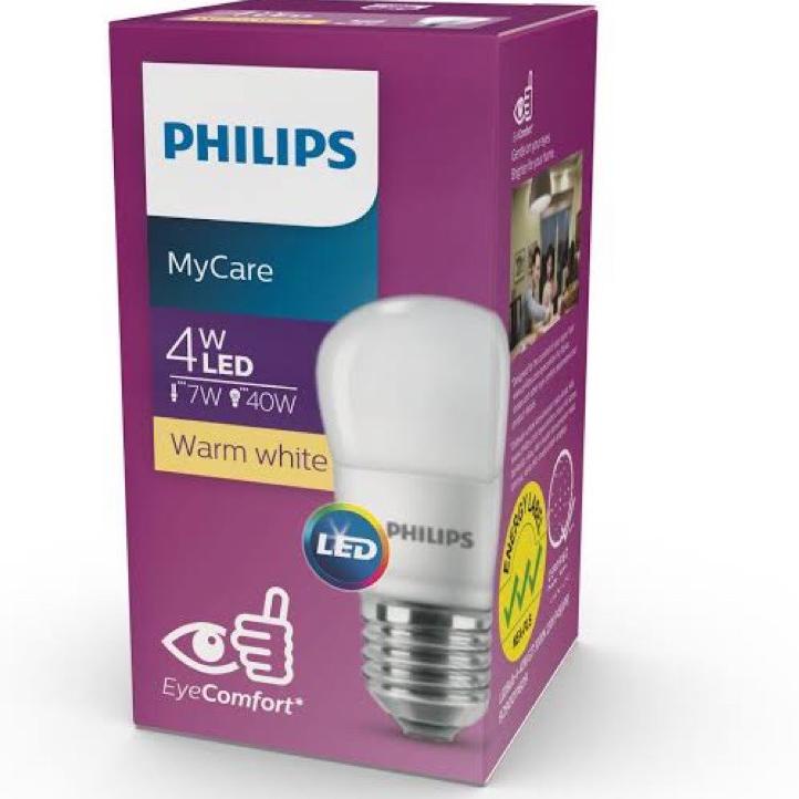 CS1h1Gv--Lampu Bohlam LED Philips 4 Watt Kuning/Warm White (4W 4 W 4Watt)