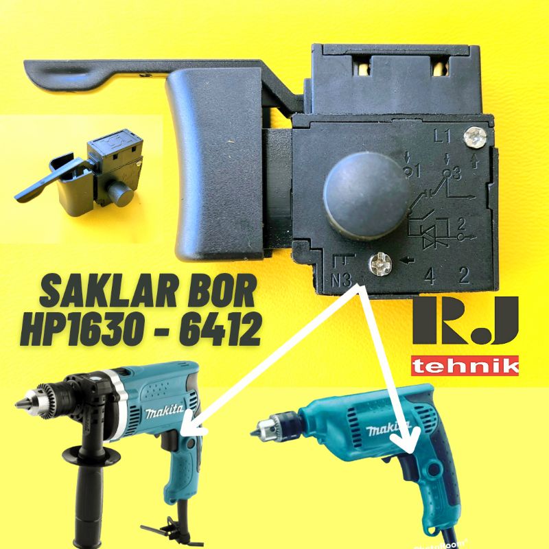 Makita HP1630 Switch Saklar Skakel Bor Spare Part Bor HP 1630 6412S