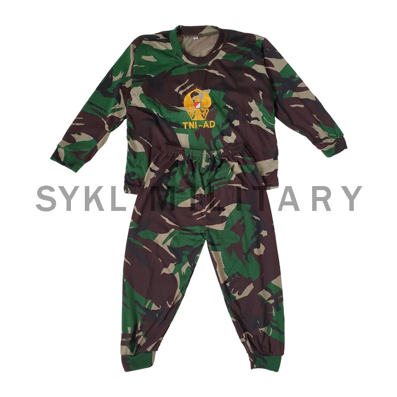 Setelan Loreng Anak Malvinas Panjang Kaos Baju Loreng Anak TNI Baju Kaos Loreng Anak