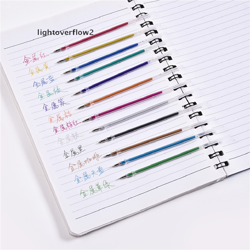 (lightoverflow2) 48pcs / Set Pulpen Gel Fluorescent Warna-Warni Neon 48pcsset Spidol Gel Rollerball Warna Pastel Neon Untuk Sketsamenggambar