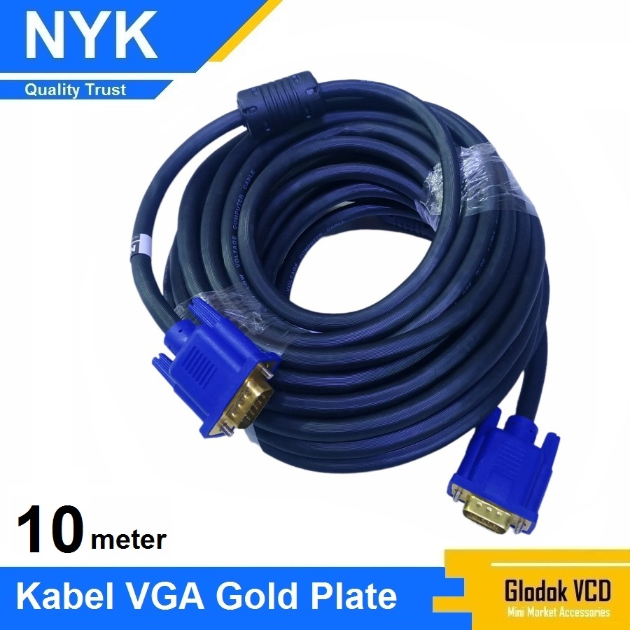 NYK Kabel VGA 10M Gold Plate Male to Male