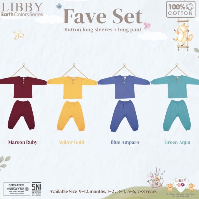 LIBBY EARTH Fave Set Setelan Lengan Panjang