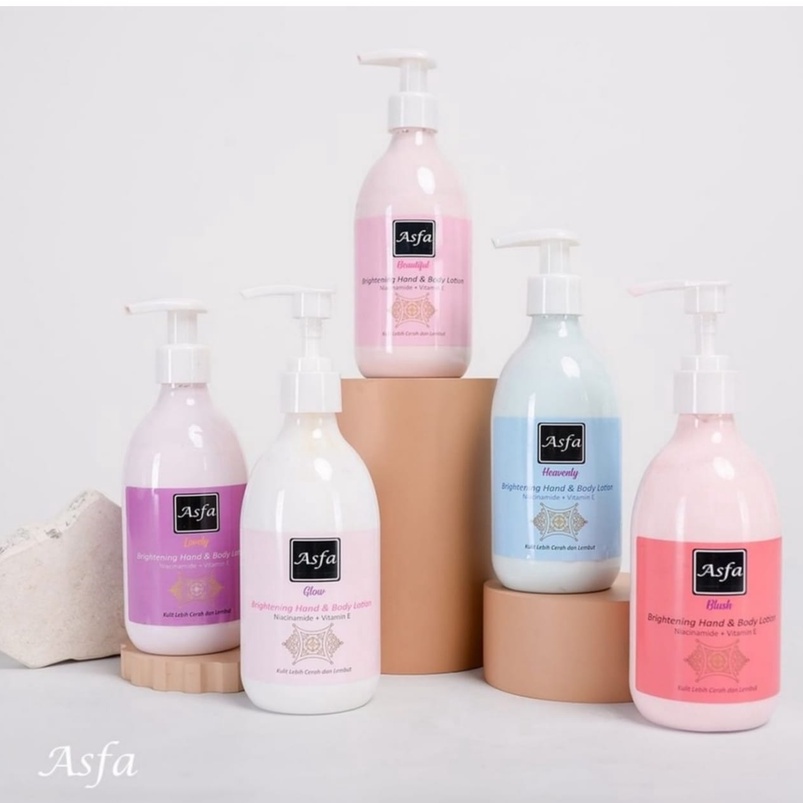 Lotion Pemutih Hand Body Asfa Heavenly Glow Lovely Blush Beautiful Niacinamide Vit E
