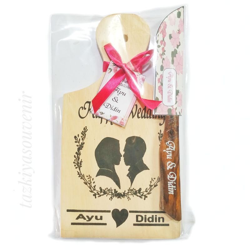 SOUVENIR TALENAN SET PISAU DAPUR SABLON - SOUVENIR NIKAH & SOUVENIR ACARA - SOUVENIR UMROH & HAJI