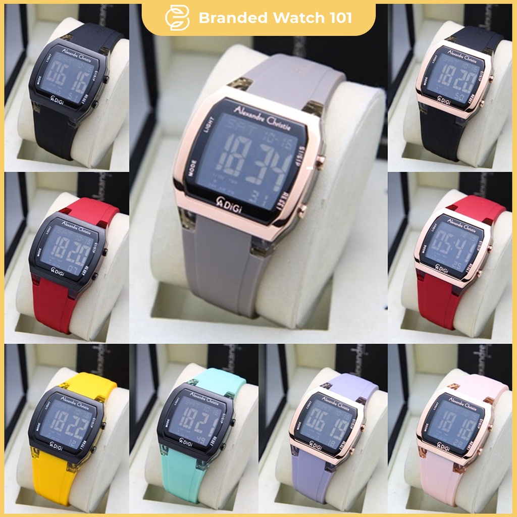 ORIGINAL Jam Tangan Wanita &amp; Pria Cocok Unisex Alexandre Christie AC 9348 / AC9348 / 9348 Garansi Resmi 1 Tahun, Rubber