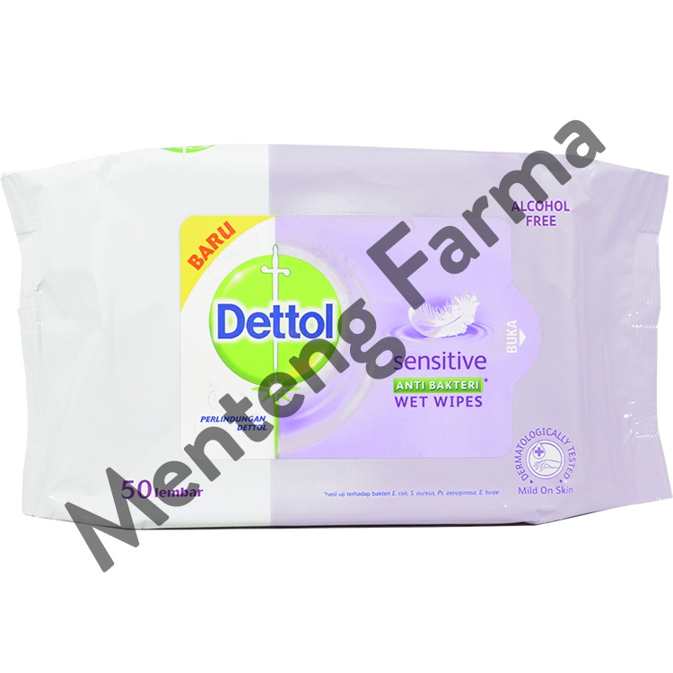 Dettol Anti Bakteri Wet Wipes Sensitive Isi 50 Lembar