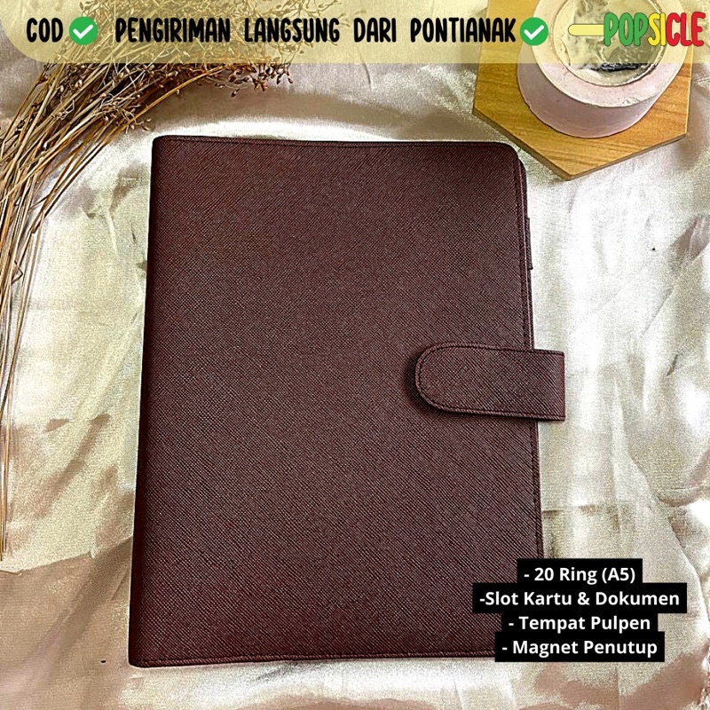 

Binder A5 Polos Flashee 20 Ring Coklat Tua Binder A5 Murah Agenda Polos Eksklusif A5 20 Ring