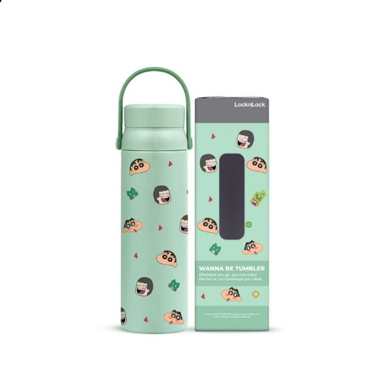 Jual LocknLock Handy Vacuum Tumbler Crayon Shinchan X Tahilalats 400ml 