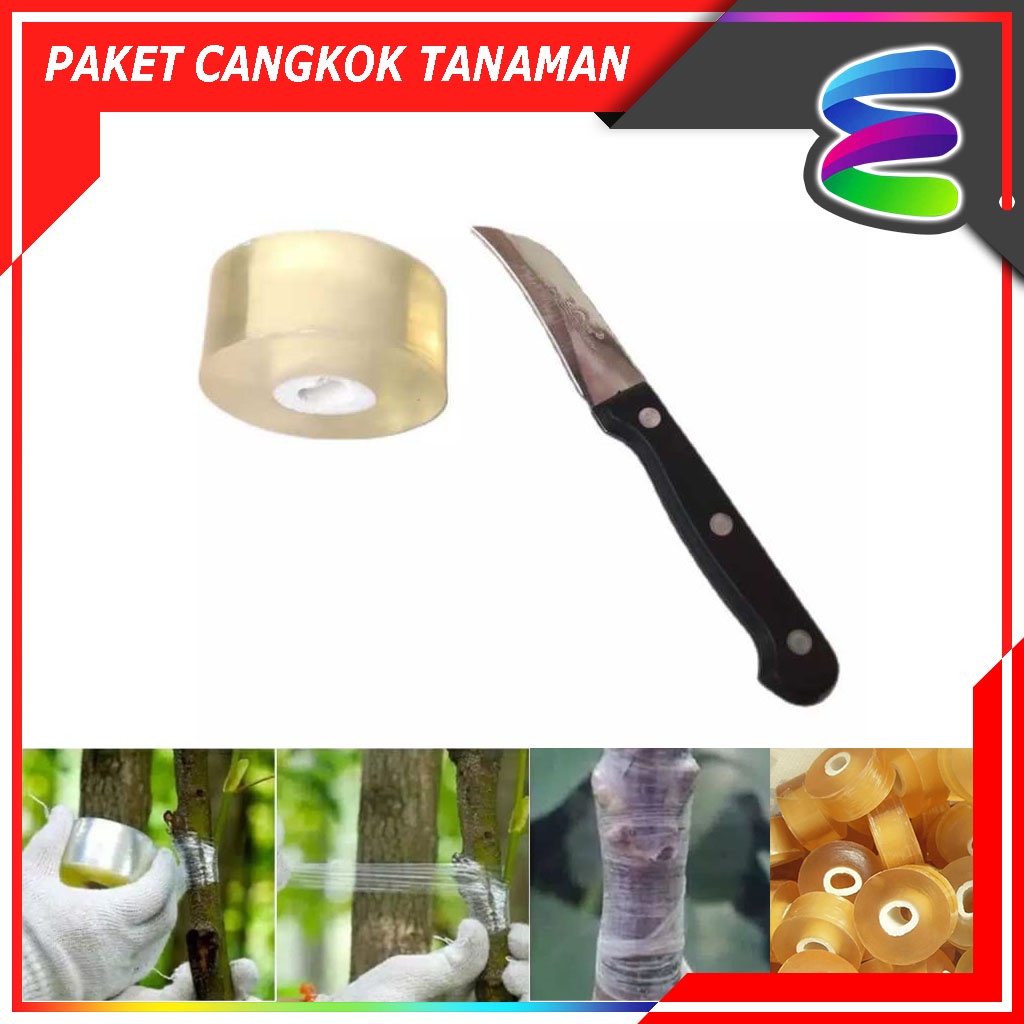 Alat Stek Paket Grafting Tool Tape Isolasi dan Pisau Okulasi Sambung Pucuk Tanaman - Set Alat Okulasi Tanaman Peralatan Cangkok Tanaman Plastik Okulasi &amp; Pisau Okulasi Tanaman