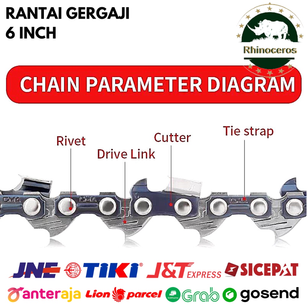 Mata Rantai Gergaji Elektrik 6Inch Mata Rantai Gergaji Portable