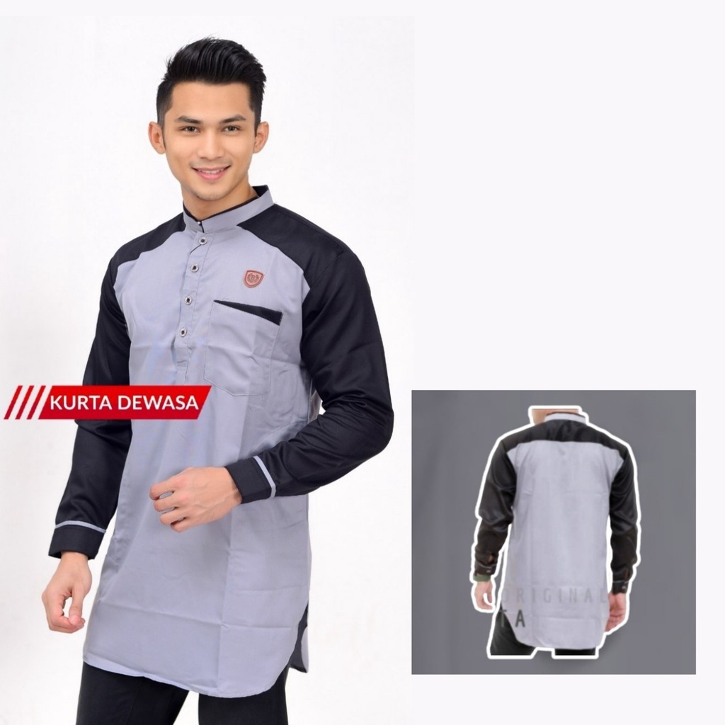 [ORIGINAL] Koko kurta terbaru baju koko modern bordir pria dewasa lengan panjang koko muslim pakistan
