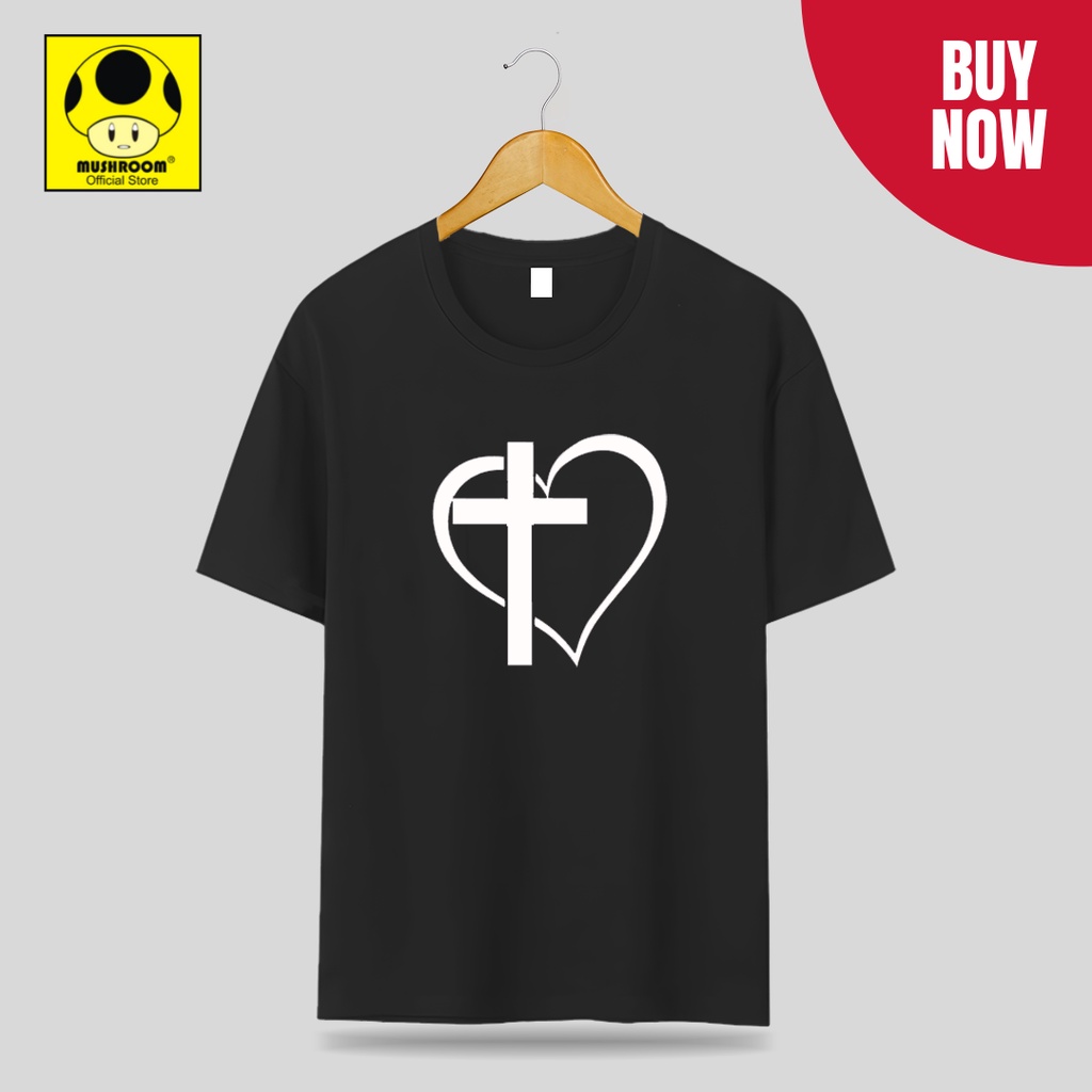 KAOS ROHANI SALIB HATI / BAJU ROHANI KRISTEN / BAJU SALIB / KAOS WANITA / KAOS DISTRO ROHANI / BAJU