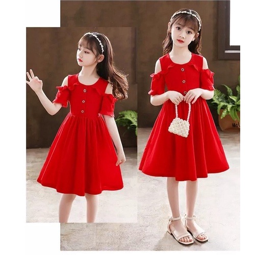 Dress Anak Kecil Perempuan Usia 1 2 3 4 5 Tahun Terbaru - Baju Dres Anak Cewek Cewek Lengan Panjang 