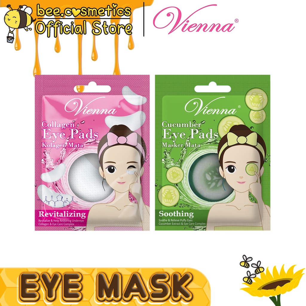 VIENNA EYE MASK PADS / VIENNA MASKER MATA PADS SERIES ( CUCUMBER / COLLAGEN )
