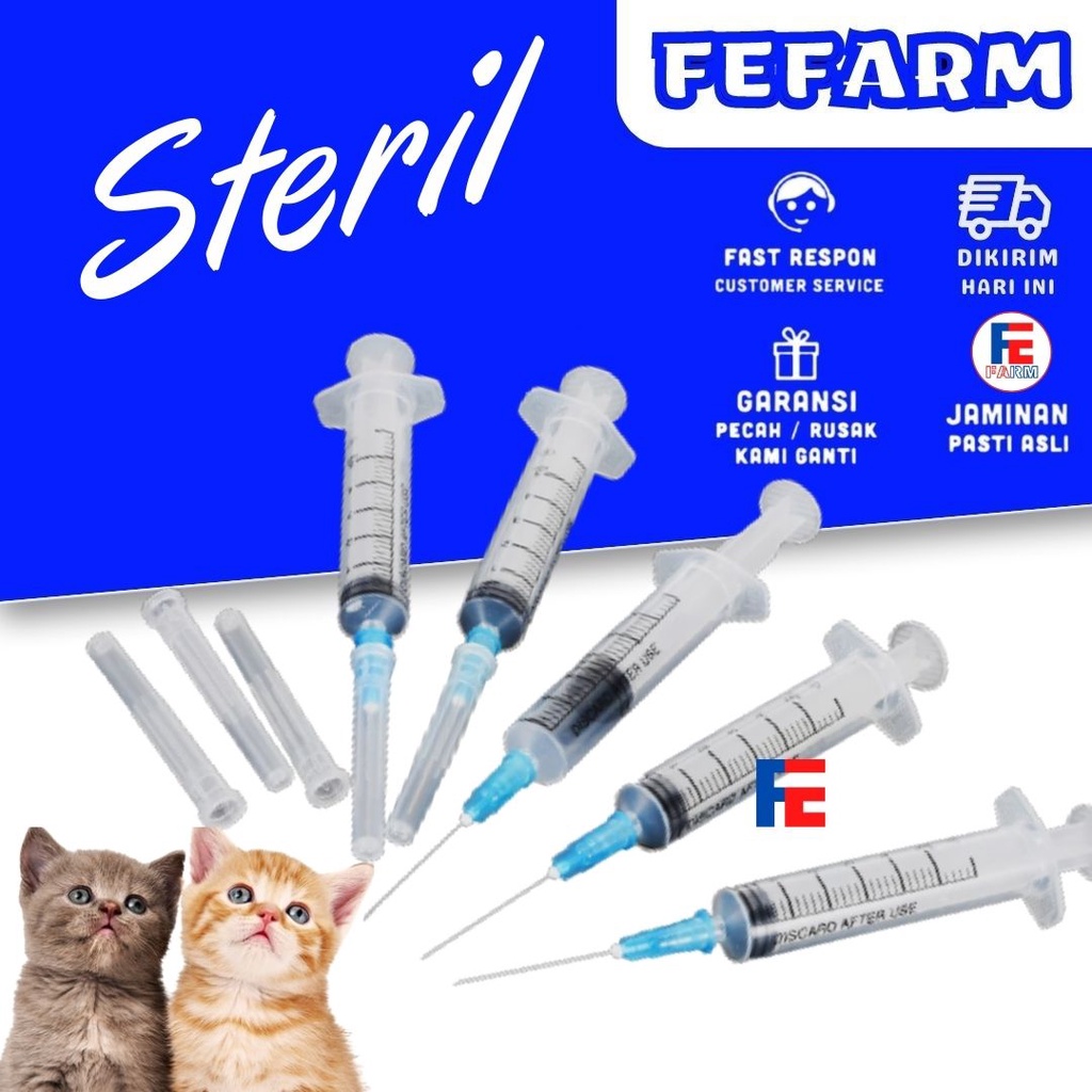 Spuit Kucing 2ml 3ml 5ml 10ml Spet Kucing Pipet Kucing Pipet Hewan FEFARM