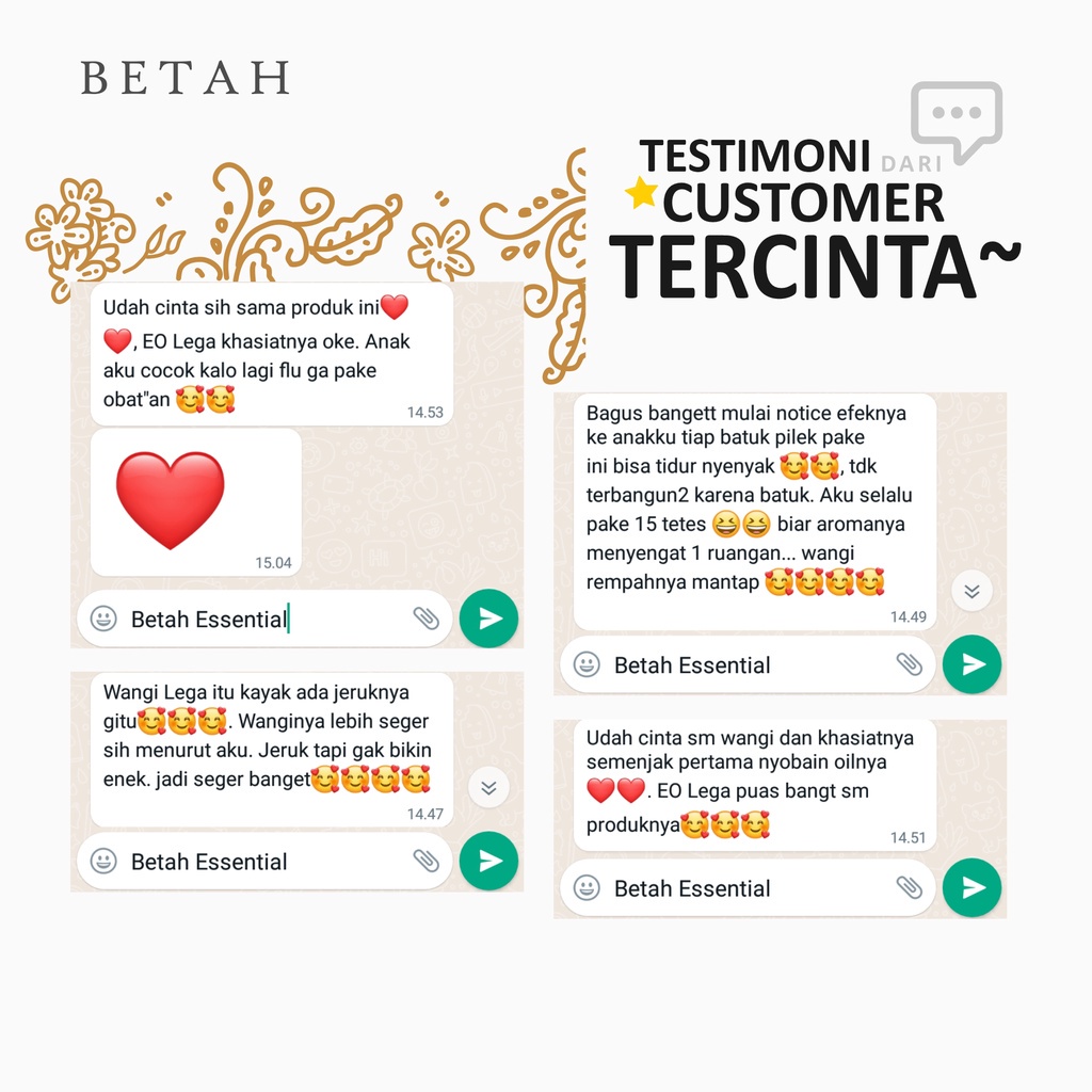 BETAH Lega Cough &amp; Flu Natuna Essential Oil Minyak Essensial Atsiri Aroma Terapi Diffuser Difuser Humidifier
